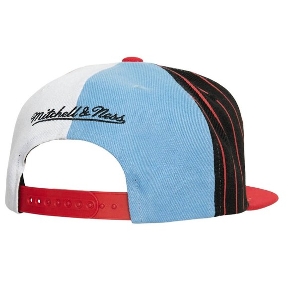 Mitchell & Ness Chicago Bulls What the Pinstripe Adjustable Snapback Hat Cap - Picture 2 of 3